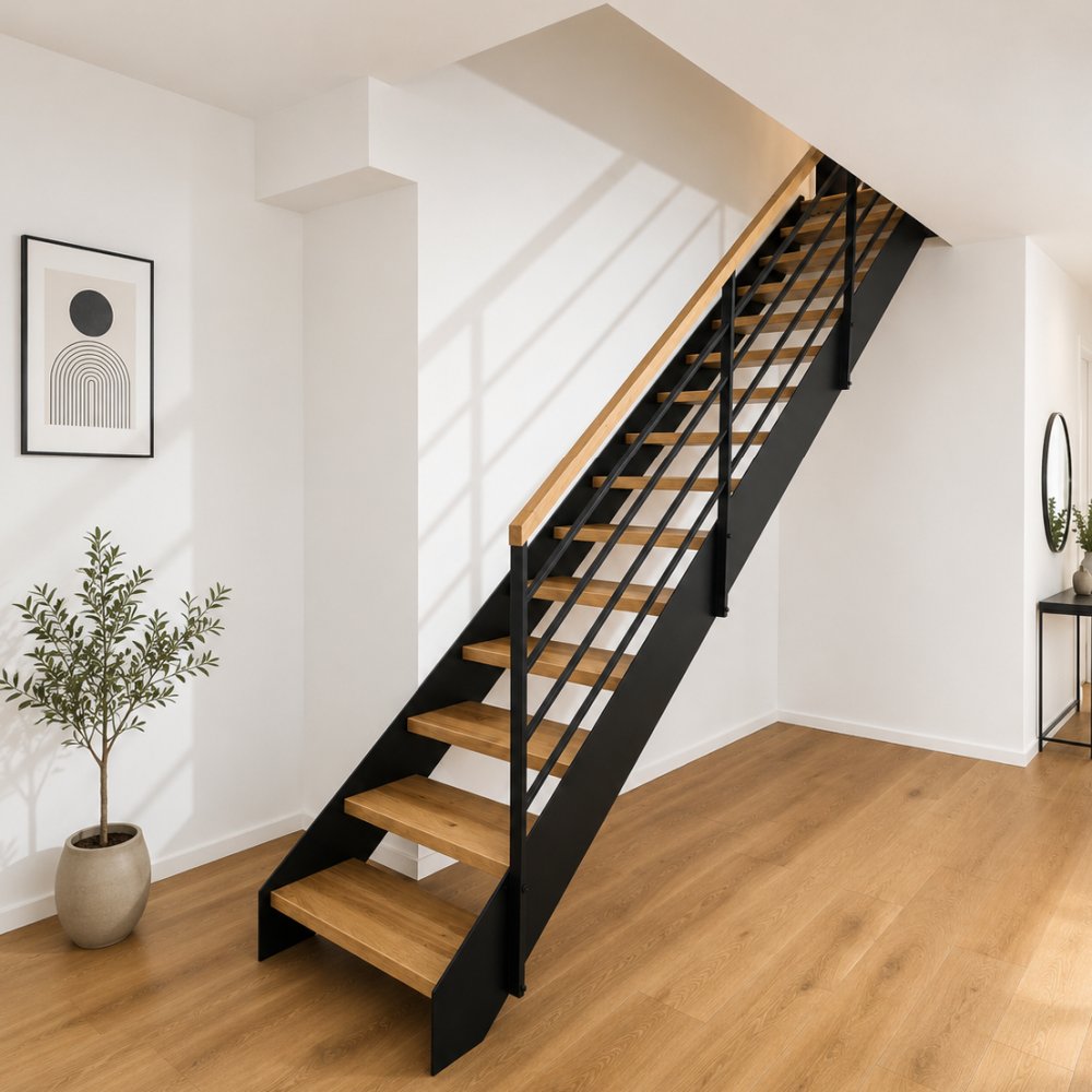 Stahl-Holz-Treppe nach Maß aus Polen
